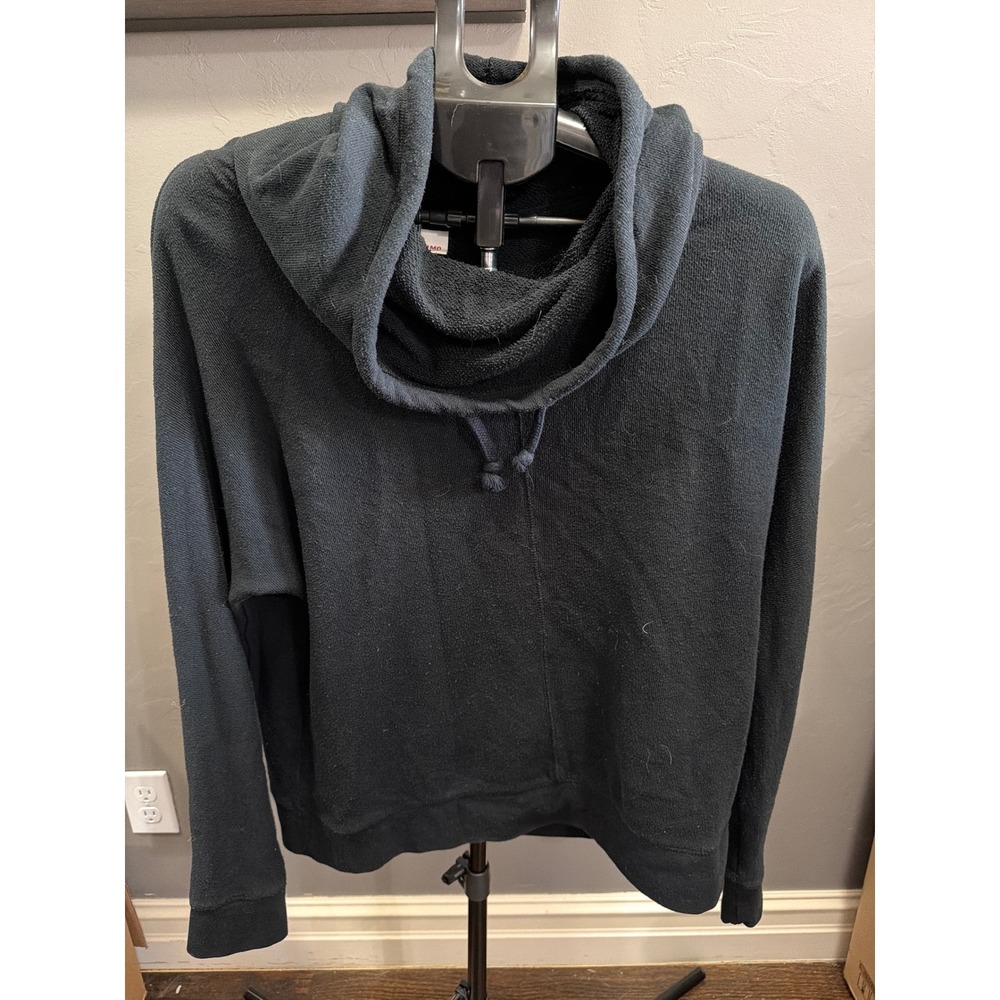 Mossimo Supply Co Black Cowl Neck Hoodie Pullover Sweatshirt Large